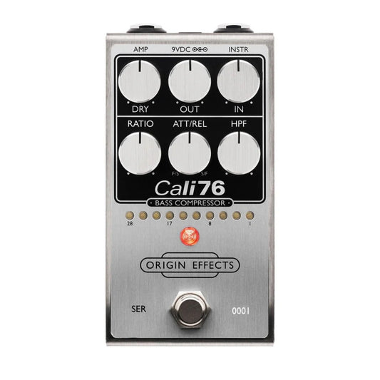 Origin Effects | Cali76 BASS Compressor | w/ Sidechain HPF Control | Inspired by Urei 1176 | Silver