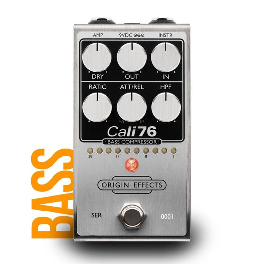 Origin Effects | Cali76 BASS Compressor | w/ Sidechain HPF Control | Inspired by Urei 1176 | Silver