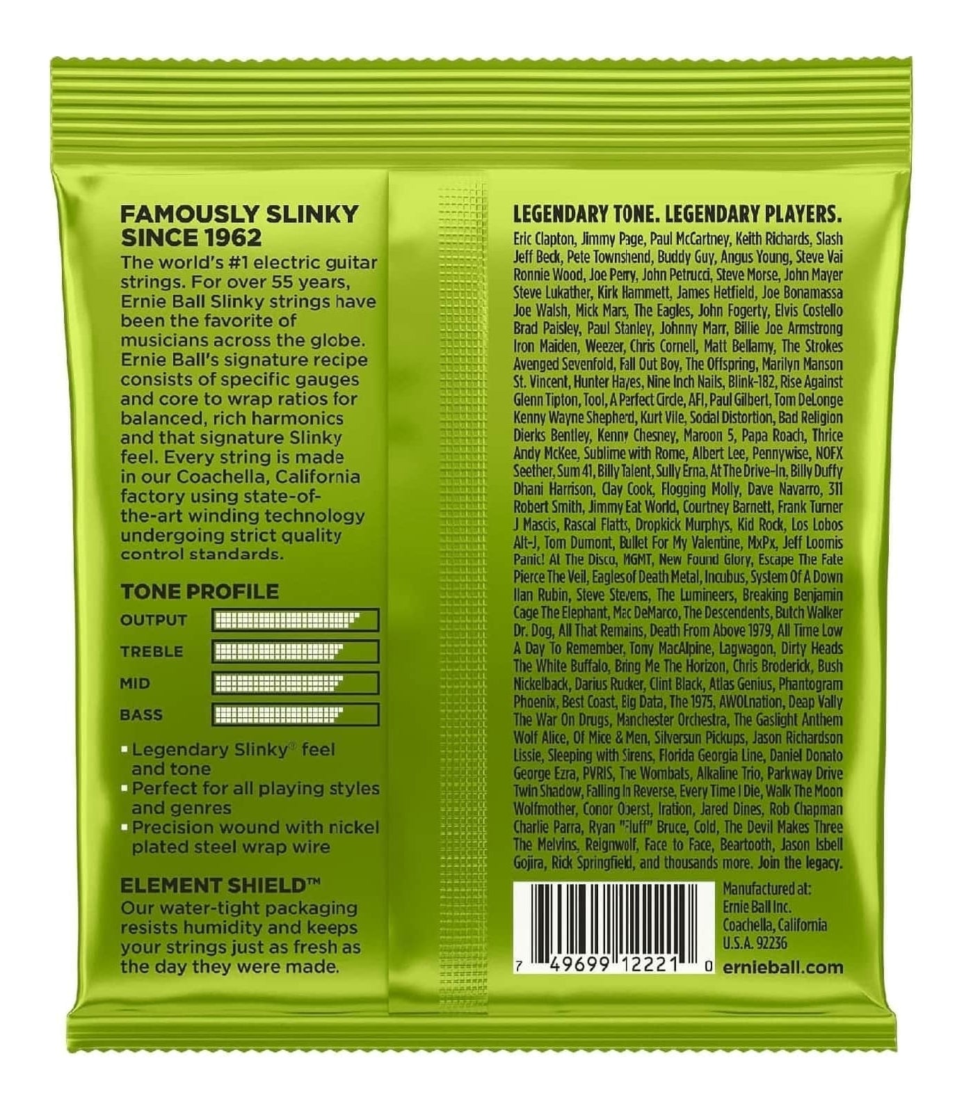 Ernie Ball 2221 Regular Slinky Electric Guitar Strings 10-46 - Single Pack